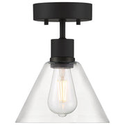 Port Nine Martini Semi-Flush Mount in Matte Black