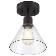 Port Nine Martini Semi-Flush Mount in Matte Black