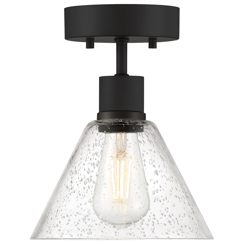 Port Nine Martini Semi-Flush Mount in Matte Black