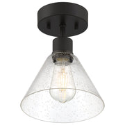 Port Nine Martini Semi-Flush Mount in Matte Black