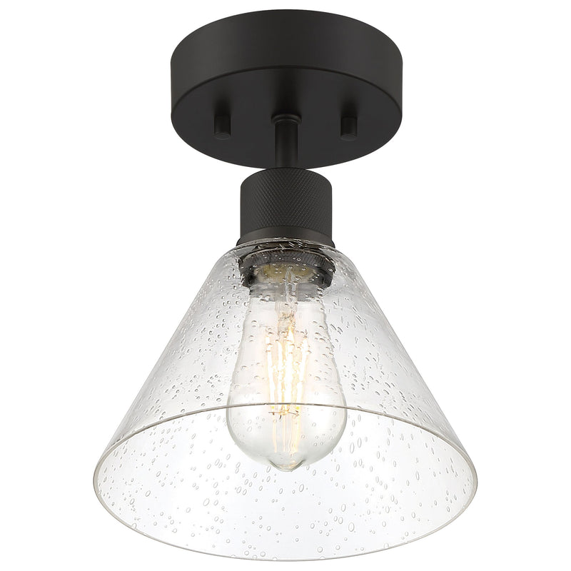 Port Nine Martini Semi-Flush Mount in Matte Black