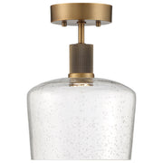 Port Nine Chardonnay Semi-Flush Mount in Antique Brushed Brass