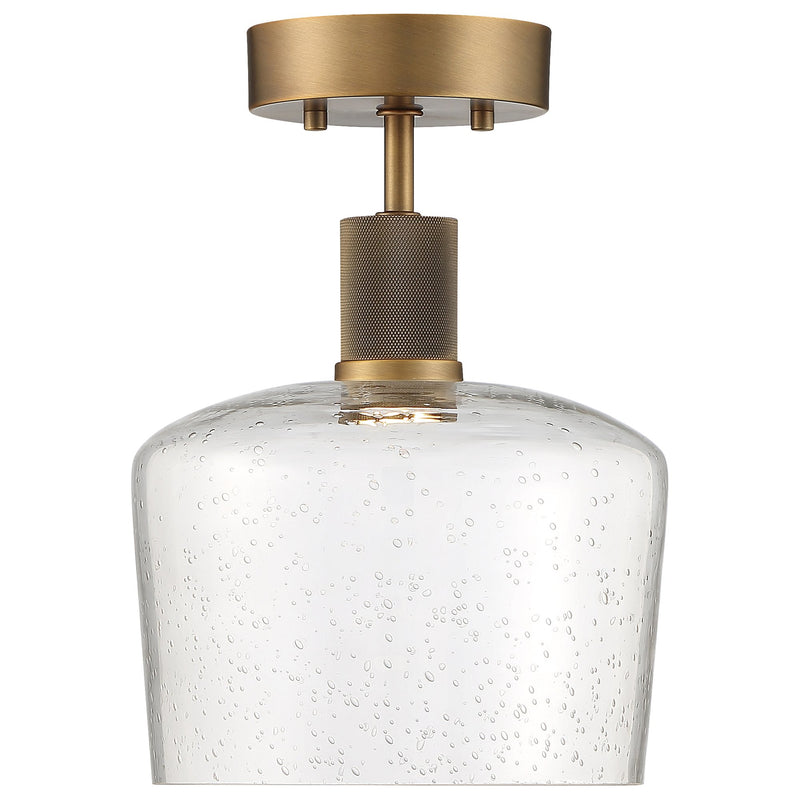 Port Nine Chardonnay Semi-Flush Mount in Antique Brushed Brass