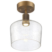 Port Nine Chardonnay Semi-Flush Mount in Antique Brushed Brass