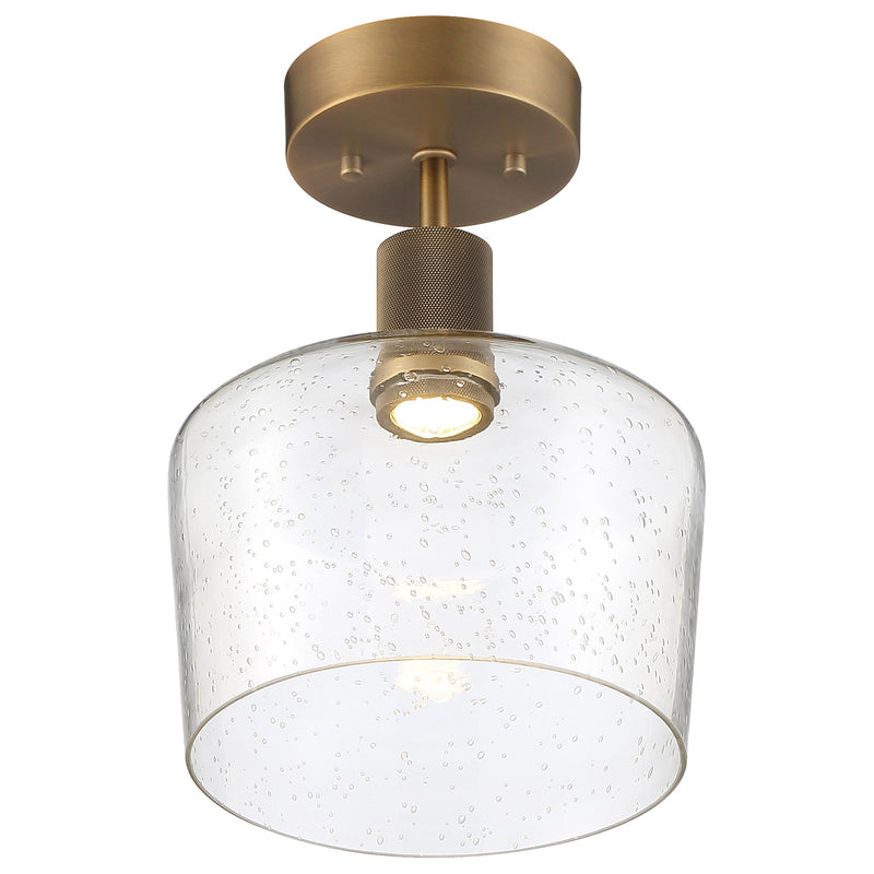 Port Nine Chardonnay Semi-Flush Mount in Antique Brushed Brass