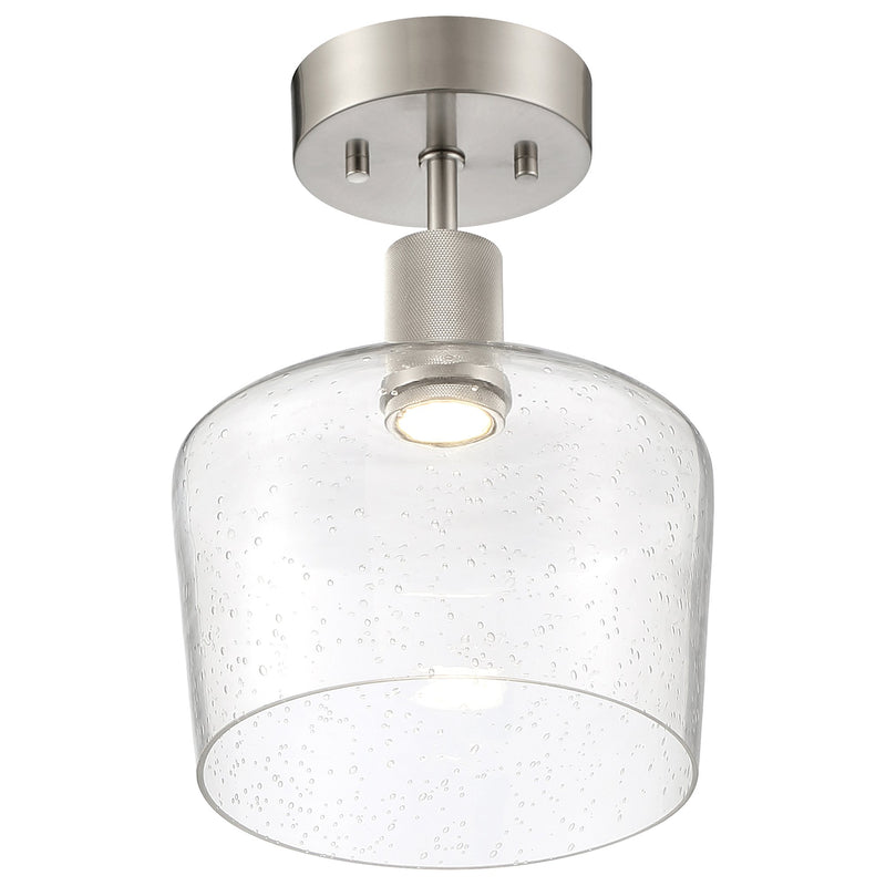 Port Nine Chardonnay Semi-Flush Mount in Brushed Steel