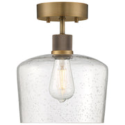 Port Nine Chardonnay Semi-Flush Mount in Antique Brushed Brass