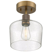 Port Nine Chardonnay Semi-Flush Mount in Antique Brushed Brass