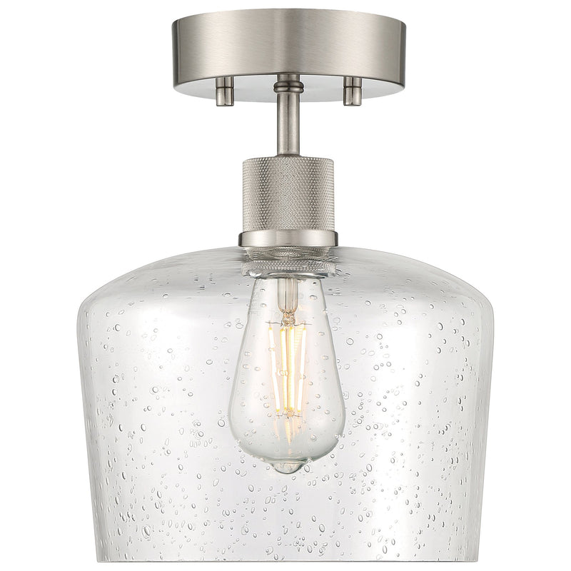 Port Nine Chardonnay Semi-Flush Mount in Brushed Steel
