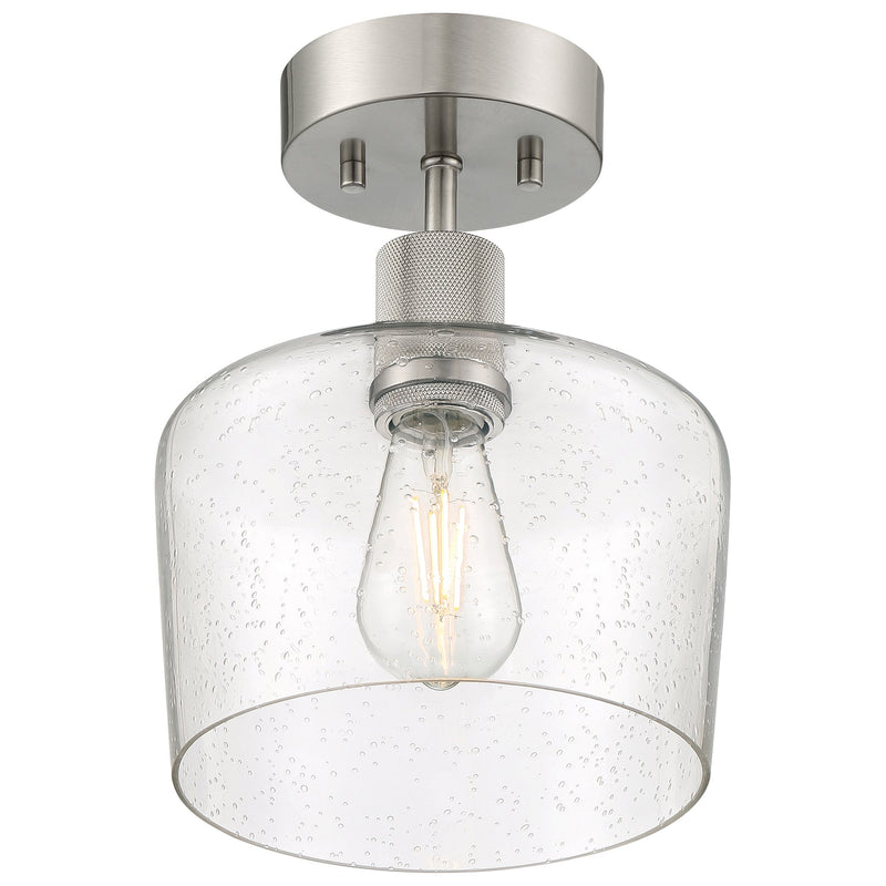 Port Nine Chardonnay Semi-Flush Mount in Brushed Steel