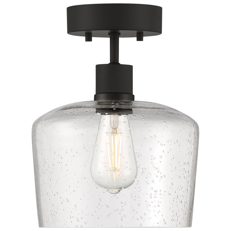 Port Nine Chardonnay Semi-Flush Mount in Matte Black