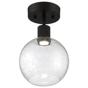 Port Nine Burgundy Semi-Flush Mount in Matte Black