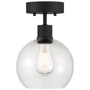 Port Nine Burgundy Semi-Flush Mount in Matte Black