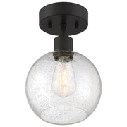 Port Nine Burgundy Semi-Flush Mount in Matte Black