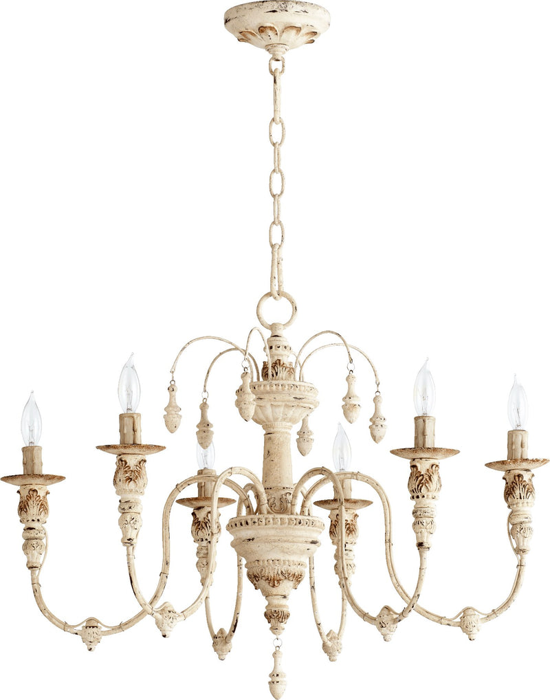Salento 25" 6 Light Chandelier in Persian White