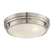 Lucerne 3-Light Flush Mount in Satin Nickel