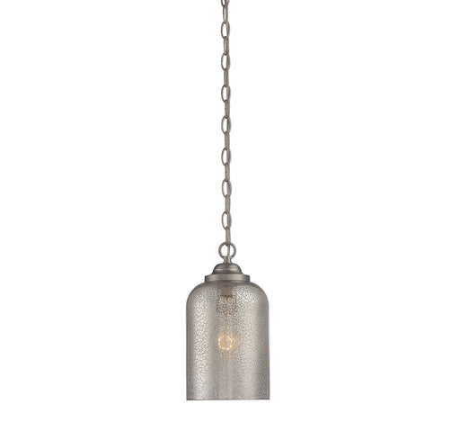 Bally Mercury Glass Mini Pendant in Satin Nickel