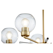 Volán 5 Light Chandelier in Aged Brass