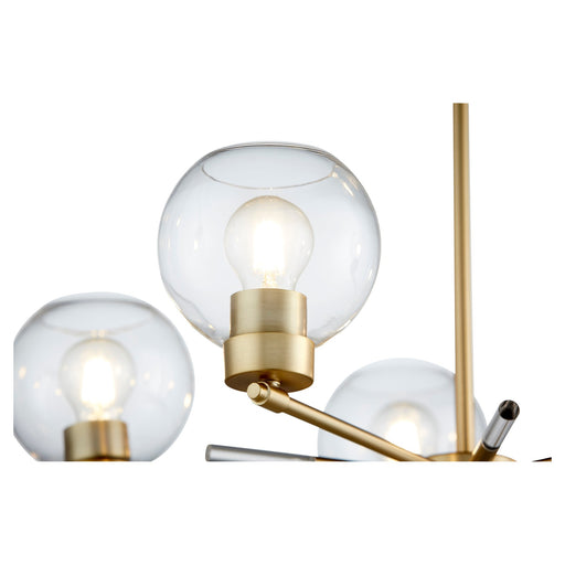 Volán 5 Light Chandelier in Aged Brass