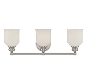 Melrose 3-Light Bath Vanity Light in Satin Nickel