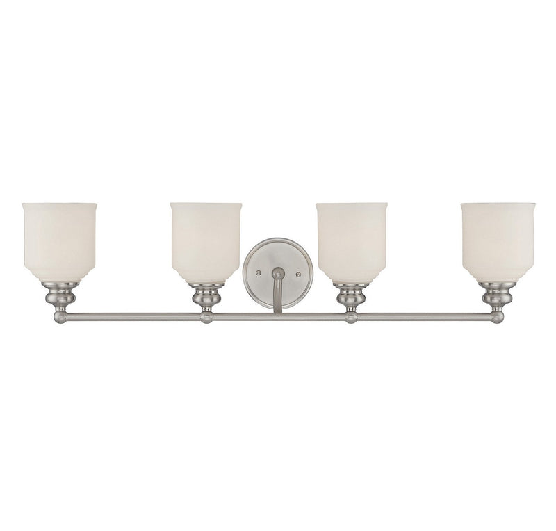 Melrose 4-Light Bath Vanity Light in Satin Nickel