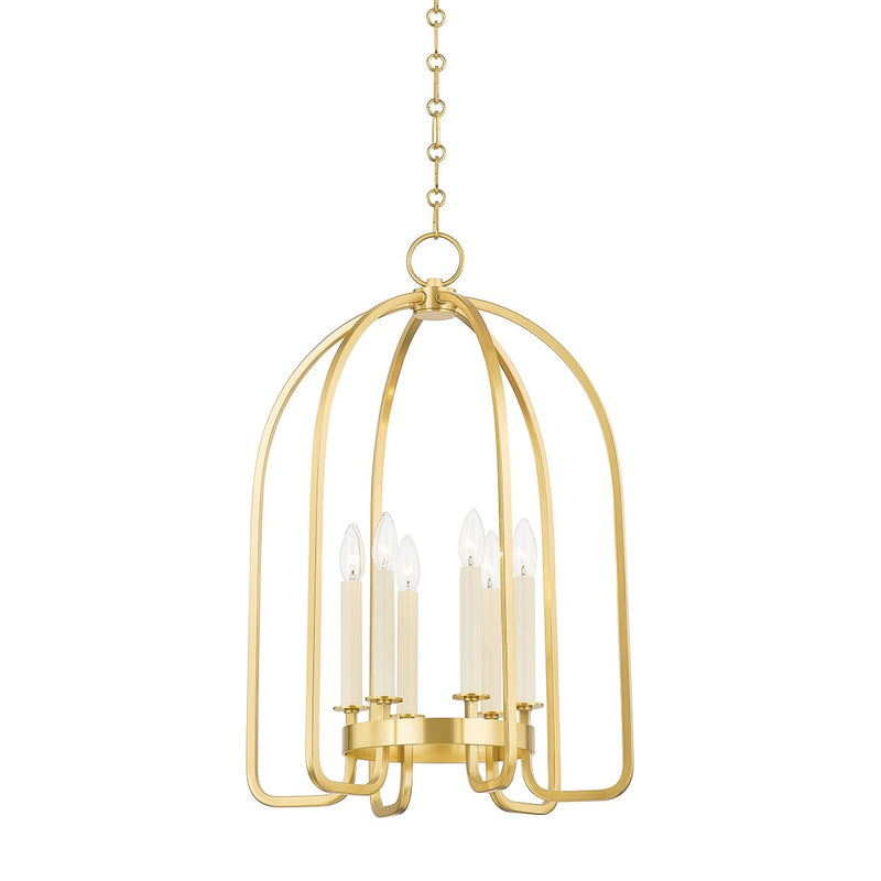 Oakville 6-Light Chandelier in Aged Brass