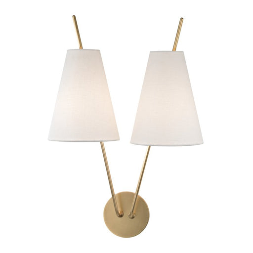 Campagna 2-Light Wall Sconce in Aged Brass