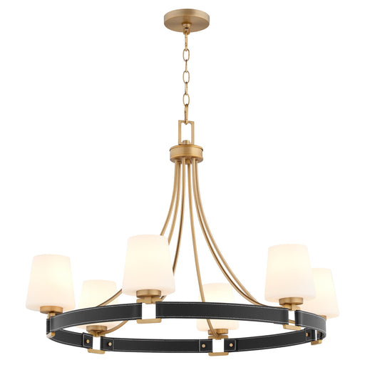 Hidalgo 6 Light Chandelier in Aged Brass