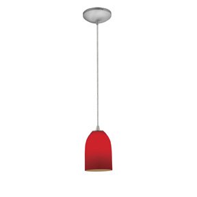 Champagne Cable Mini Pendant in Brushed Steel