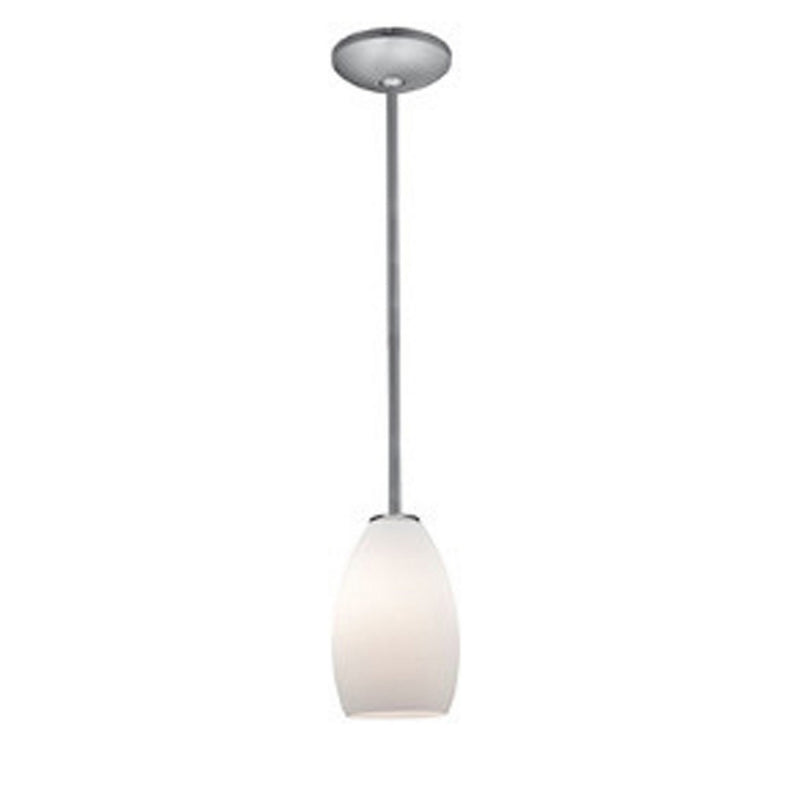 Champagne Stem Mini Pendant in Brushed Steel