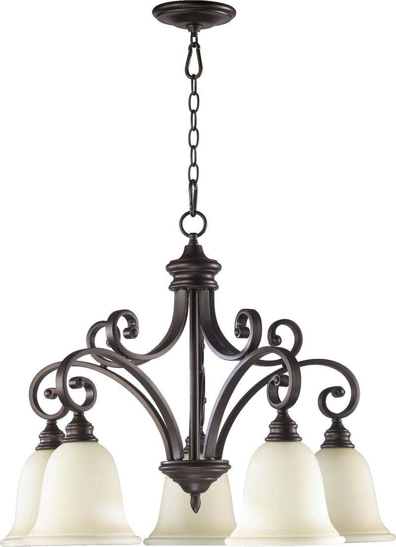 Bryant 5 Light Chandelier in Oiled Bronze