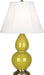 Small Double Gourd Accent Lamp with Ivory Stretched Fabric Shade - Lamps Expo
