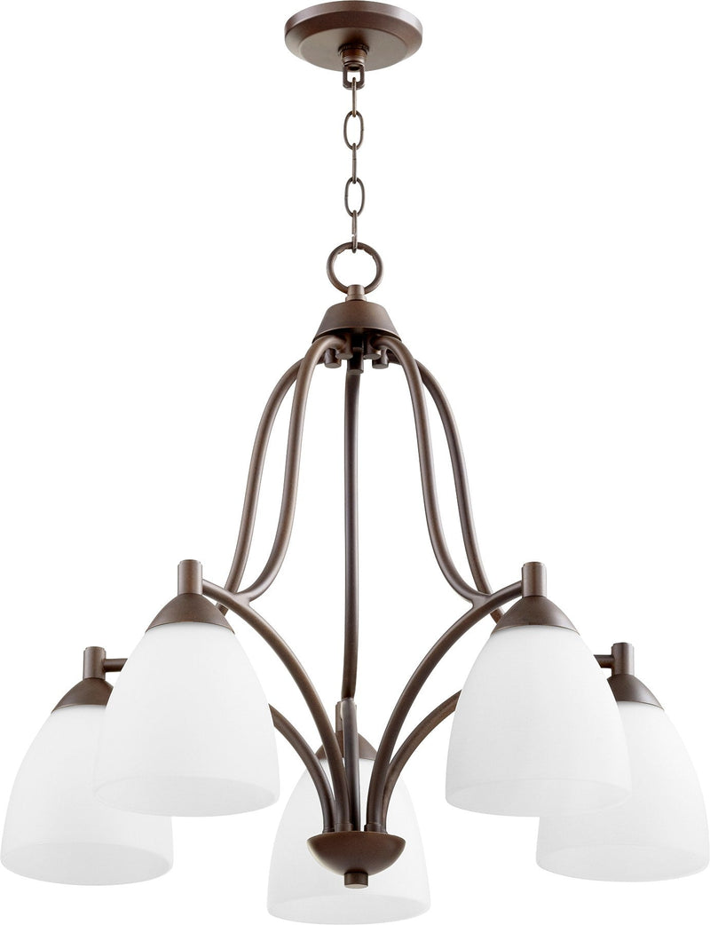 Barkley 5 Light Chandelier in Oiled Bronze