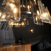 Tioga 12 Light Chandelier in Textured Black / Aged Brass