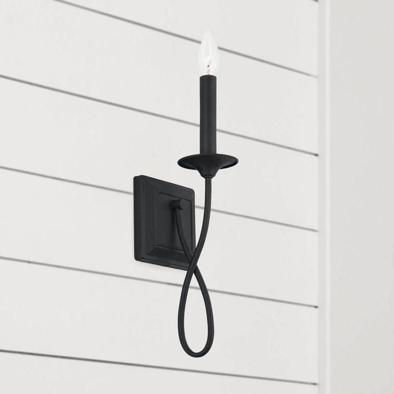 Vincent Bath Sconce in Black Iron