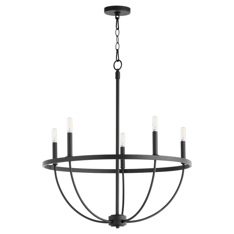 Tribute 5 Light Chandelier in Matte Black