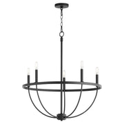 Tribute 5 Light Chandelier in Matte Black