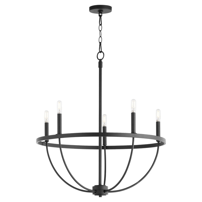 Tribute 5 Light Chandelier in Matte Black