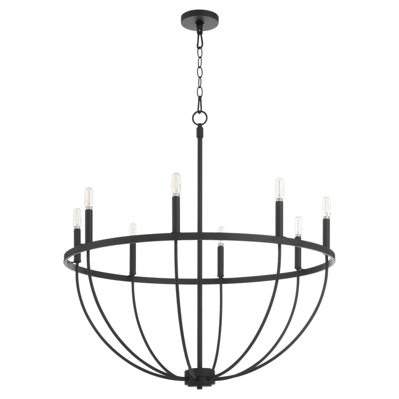 Tribute 8 Light Chandelier in Matte Black