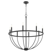 Tribute 8 Light Chandelier in Matte Black
