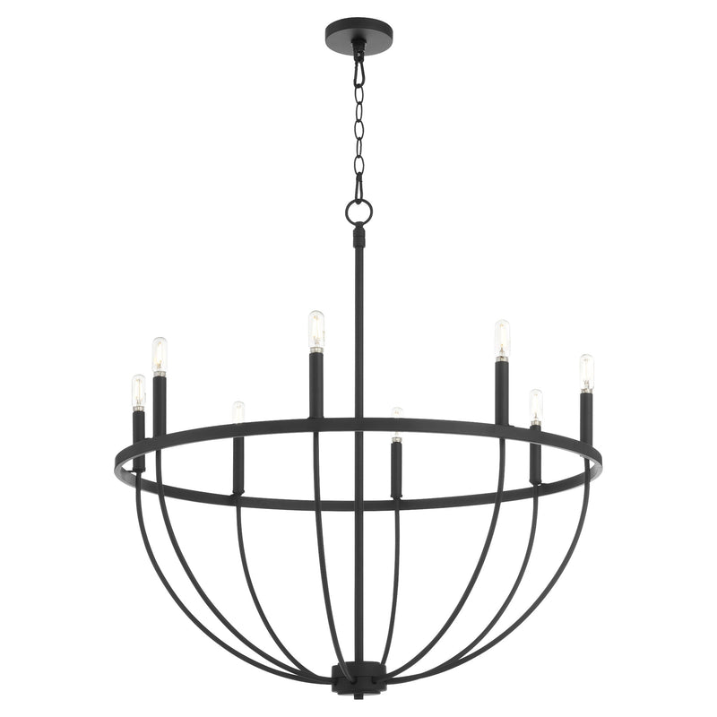 Tribute 8 Light Chandelier in Matte Black