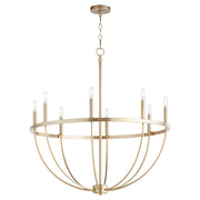 Tribute 8 Light Chandelier in Aged Brass