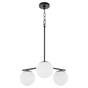 Jasper 3 Light Chandelier in Matte Black