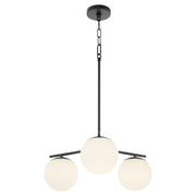 Jasper 3 Light Chandelier in Matte Black