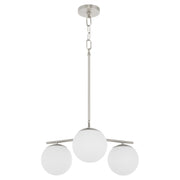 Jasper 3 Light Chandelier in Satin Nickel