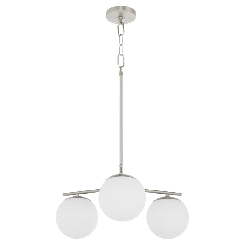 Jasper 3 Light Chandelier in Satin Nickel