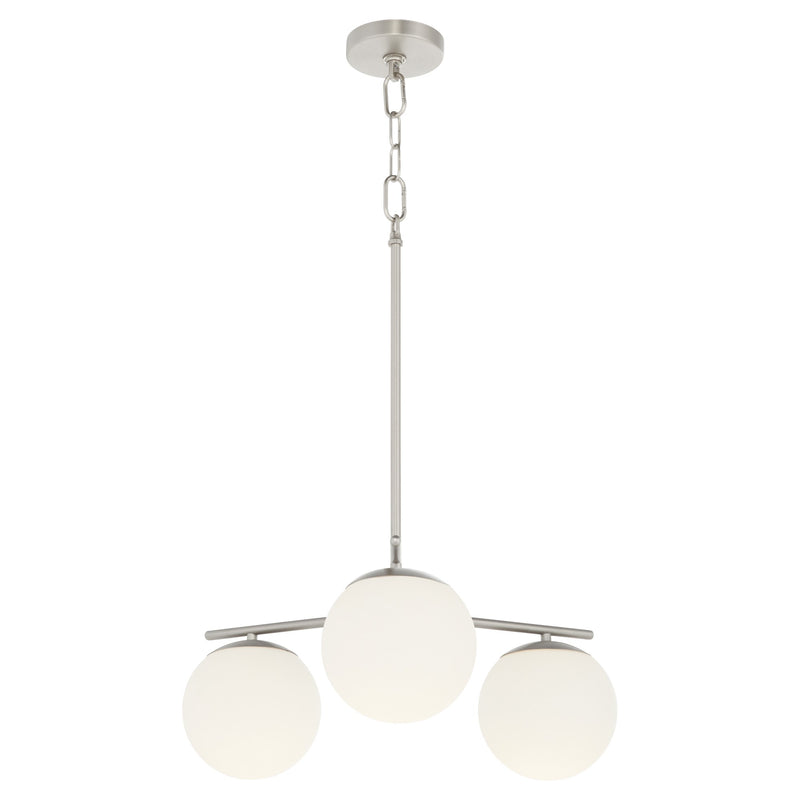 Jasper 3 Light Chandelier in Satin Nickel