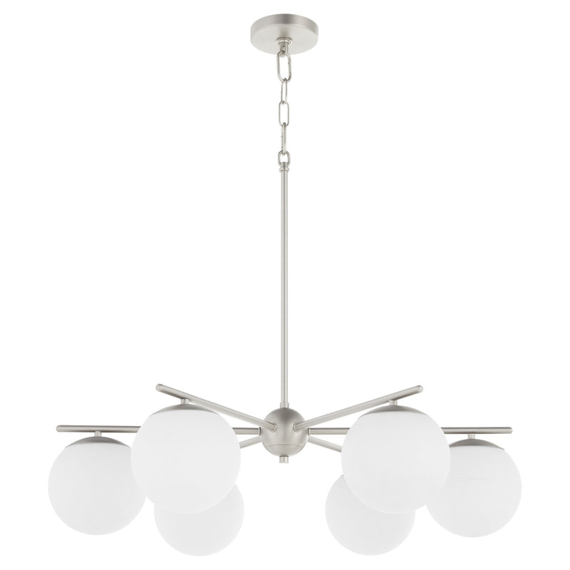 Jasper 6 Light Chandelier in Satin Nickel