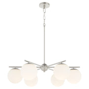 Jasper 6 Light Chandelier in Satin Nickel