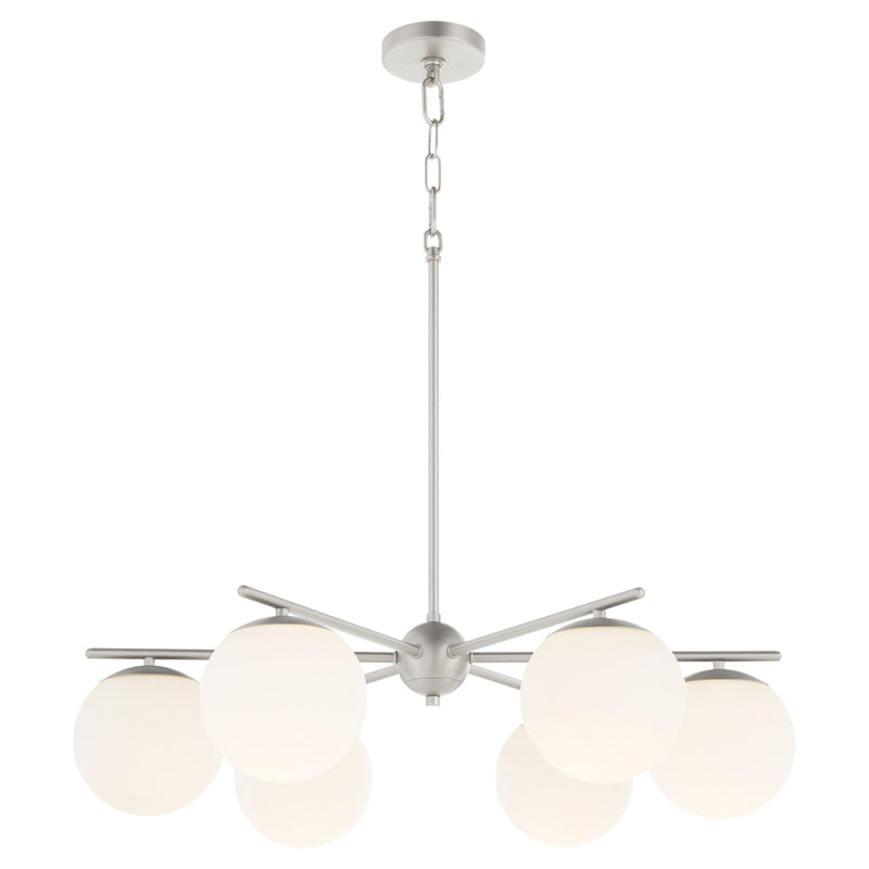 Jasper 6 Light Chandelier in Satin Nickel